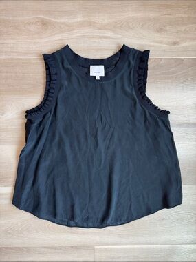 Cinq a Sept - Lenore Ruffle Trim 100% Silk Top